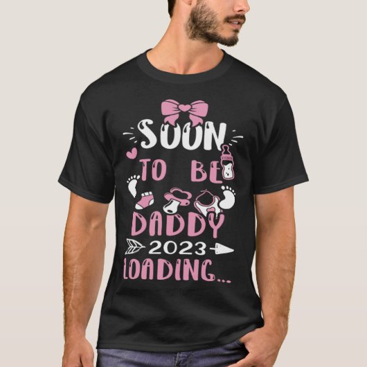 Vater bald Papa 2023 Ladung Baby Girl T-Shirt (Vorderseite)