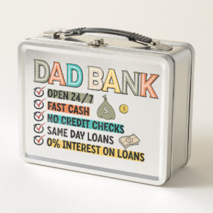 Vater Bank: Das ultimative Kreditinstitut Metall Brotdose