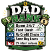 Vater-Bank Golfhandtuch