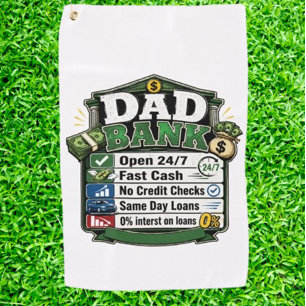 Vater-Bank Golfhandtuch