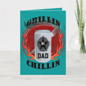 Vater Barbecue Grillin und Chillin Card Karte (Vorderseite)