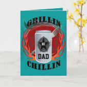 Vater Barbecue Grillin und Chillin Card Karte (Gelbe Blume)