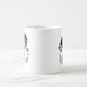 Vater Bärenblume schwarz und weiß Kaffeetasse (Mittel)