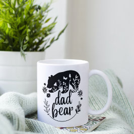 Vater Bärenblume schwarz und weiß Kaffeetasse