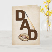 Vater Baseball Bat und Handschuh Karte (Gelbe Blume)