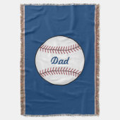 Vater Baseball Throw Blanket Decke (Vorderseite Vertikal)
