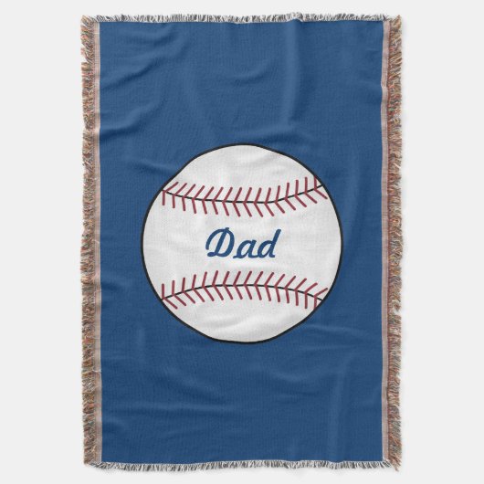 Vater Baseball Throw Blanket Decke (Vorderseite Vertikal)