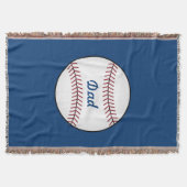 Vater Baseball Throw Blanket Decke (Vorderseite)