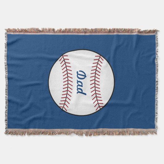 Vater Baseball Throw Blanket Decke (Vorderseite)