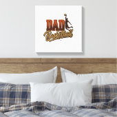 Vater Basketball Vintage Gravur Shirt Design_1 Leinwanddruck (Insitu (Schlafzimmer))