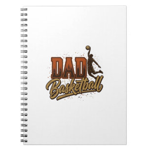 Vater Basketball Vintage Gravur Shirt Design_1 Notizblock