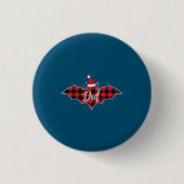 Vater Bat Christmas Papa Pajama Roter Kariert Buff Button (Vorderseite)