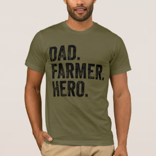 Vater Bauer Held Vatertag Landwirtschaft T-Shirt