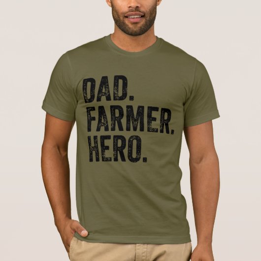 Vater Bauer Hero Vatertag Landwirtschaft T-Shirt (Vorderseite)