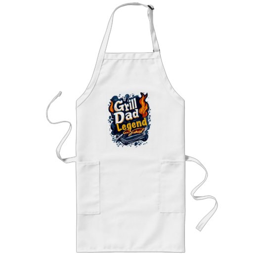Väter BBQ Zitate Lange Schürze (Vorne)