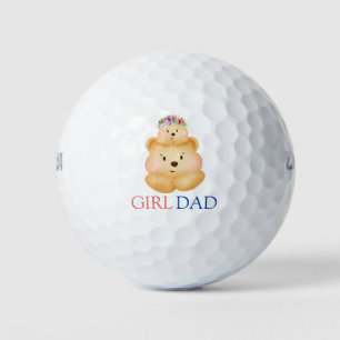 Vater Bear and Little Girl Bear - Vatertag Golfball
