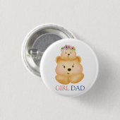 Vater Bear and Little Girl Bear's Day Button (Vorne & Hinten)