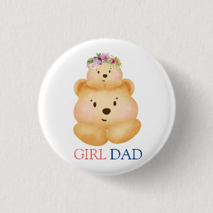 Vater Bear and Little Girl Bear's Day Button
