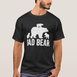 Vater Bear Vathers Day Funny Three Cugs Kids Daddy T-Shirt