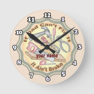 Vater beheben runde wanduhr