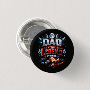 Vater bei Tag, Legende bei Nacht - Epischer Gamer- Button