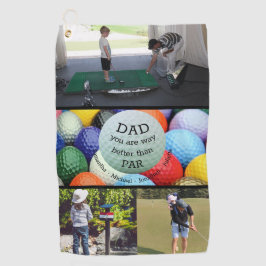 Vater besser als Par Personalisierte FotoCollage G Golfhandtuch