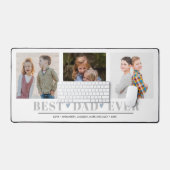 VATER BEST VATER JE Collage 3 Foto BLUE Hearts Schreibtischunterlage (Tastatur & Maus)