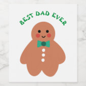 Vater | Bester Vater je benutzerdefiniertes Foto Weinetikett (Einzelnes Label)