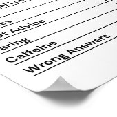 Vater Bester Vater Tageswert Poster (Ecke)