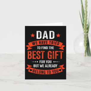 Vater Bestes Geschenk von Kindern für Vatertag Wei Karte