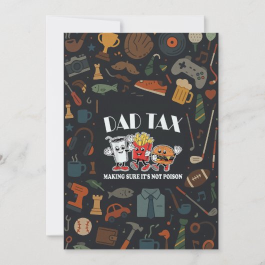 Vater besteuern sicherzustellen, dass sein nicht G Einladung (Vorderseite)