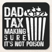 Vater besteuern, um sicherzustellen, dass es nicht rechteckiger pappuntersetzer (Vorderseite)