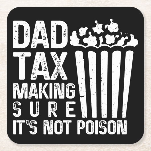 Vater besteuern, um sicherzustellen, dass es nicht rechteckiger pappuntersetzer (Vorderseite)