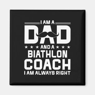 Vater Biathlon Trainer Immer rechts Luganersee Magnet