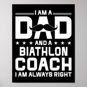 Vater Biathlon Trainer Immer rechts Luganersee Poster