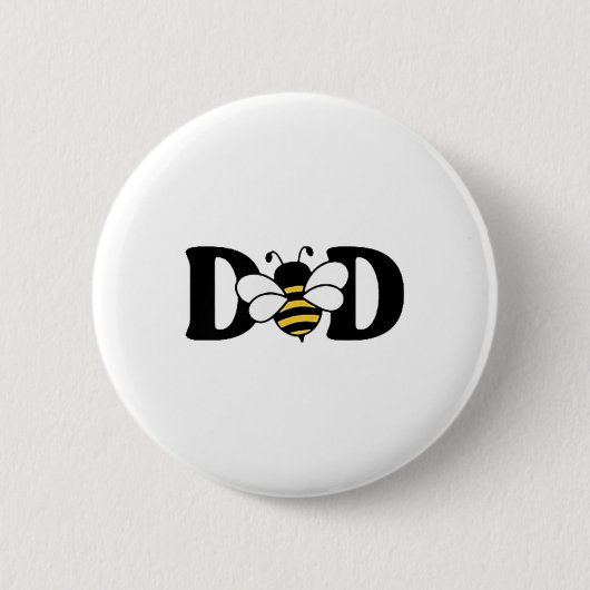 Vater Bienenzucht Niedlich 1. Geburtstag Matching Button (Vorderseite)