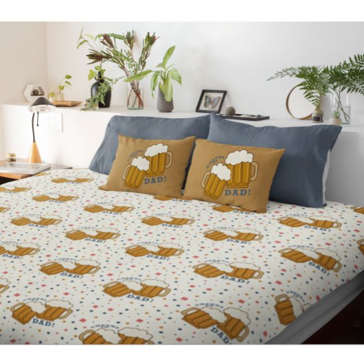 Vater-Biermuster-Muster Kissenbezug