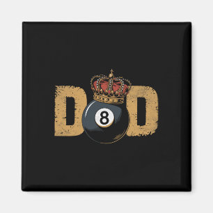 Vater Billiards Vathers Day Pool Player Retro Vint Magnet