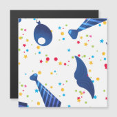 Vater bindet blaue Farbe Magnetkarte (Vorne/Hinten)