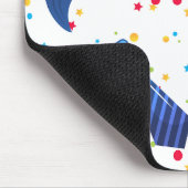 Vater bindet blaue Farbe Mousepad (Ecke)