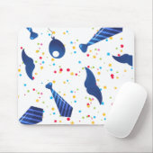 Vater bindet blaue Farbe Mousepad (Mit Mouse)