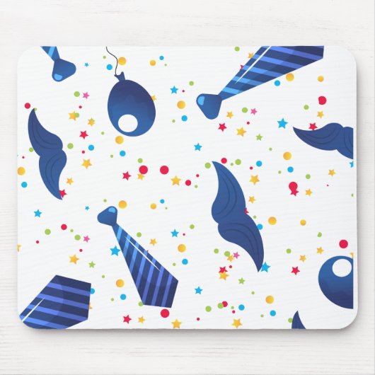 Vater bindet blaue Farbe Mousepad (Vorne)