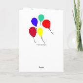 Vater Birthday Balloons Cupcakes Stripes FOTO Karte (Rückseite)