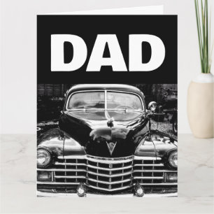 VATER BIRTHDAY CLASSIC CAR GREETING CARD KARTE