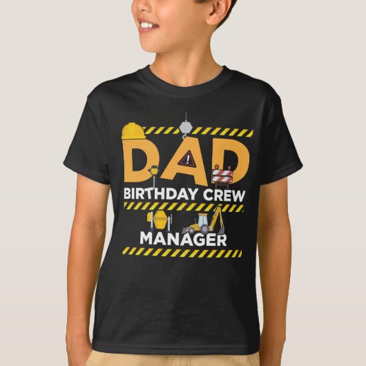 Vater Birthday Crew Manager Gebäude Website Vater T-Shirt (Vorderseite)