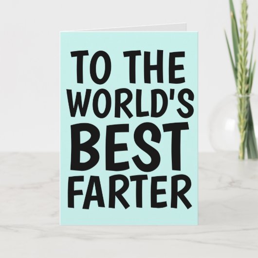 VATER BIRTHDAY FUNNY BEST FARTER VATER CARD KARTE (Vorderseite)