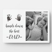 Vater Birthday Vathers Day Handprint Foto Fotoplatte (Vorderseite)