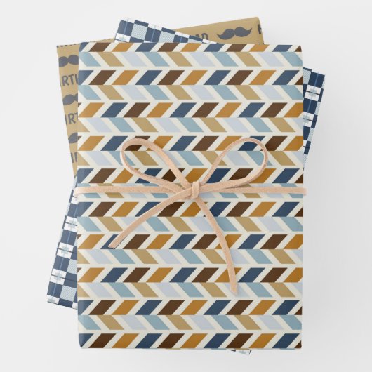 Vater Birthday Wrapping Paper Flat Sheet Set 3 Geschenkpapier Set (Beispiel)