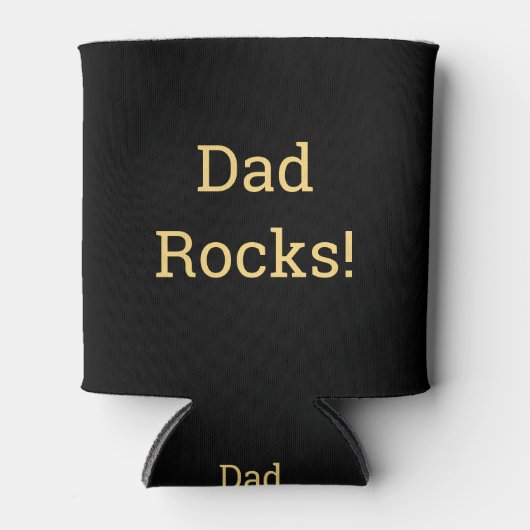 Vater Black Gold Moderne Typografie Dosenkühler (Vorderseite)