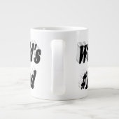 Vater Black Halbtext Riesenkaffee Tasse (Rückseite)